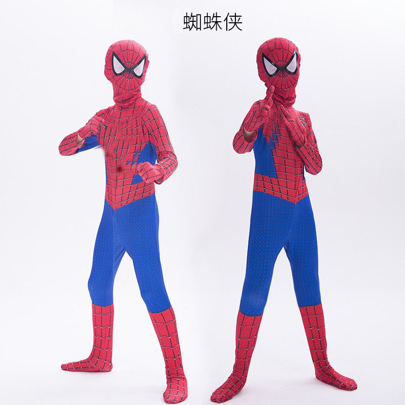 蜘蛛侠衣服男童英雄归来cos万圣节儿童服装奥特曼紧身衣套装夏季详情3