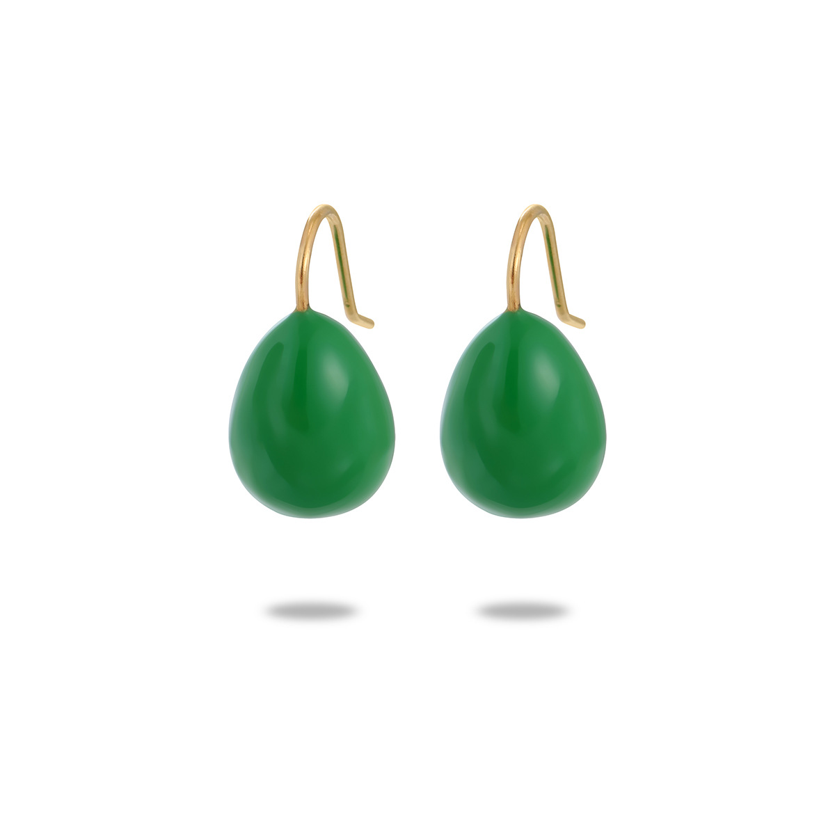 夏季彩色滴油钛钢耳环简约设计百搭轻奢高级感夏天水滴耳饰不掉色详情16