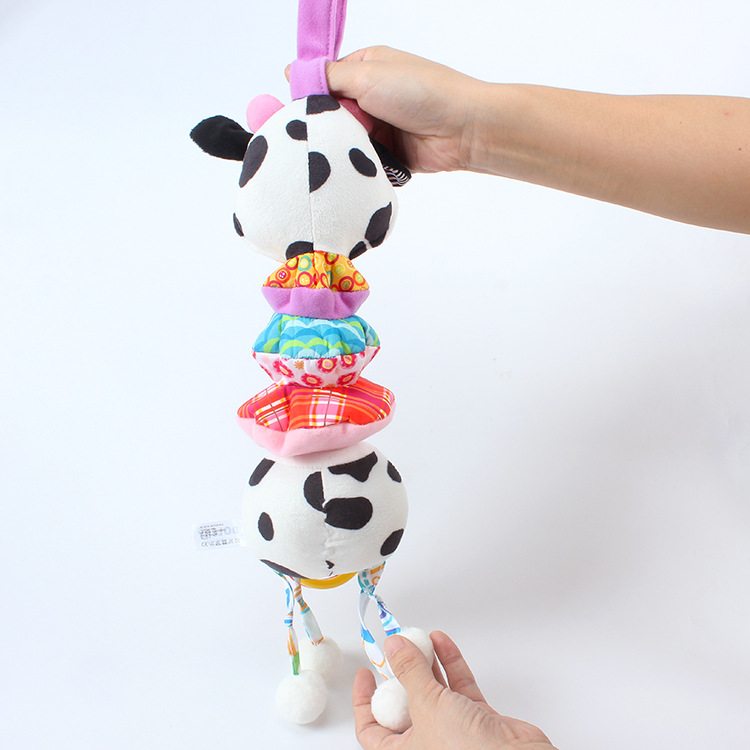 Bebé animal música pull bell car colgante sin batería baby cart colgante bell peluche juguete pic 11