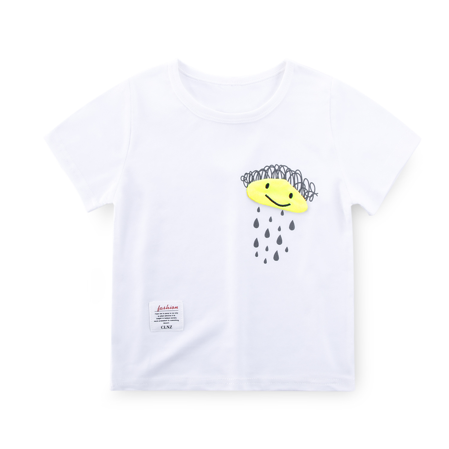 童趣T恤卡通儿童文化衫简约纯棉印字亲子班服批发详情24