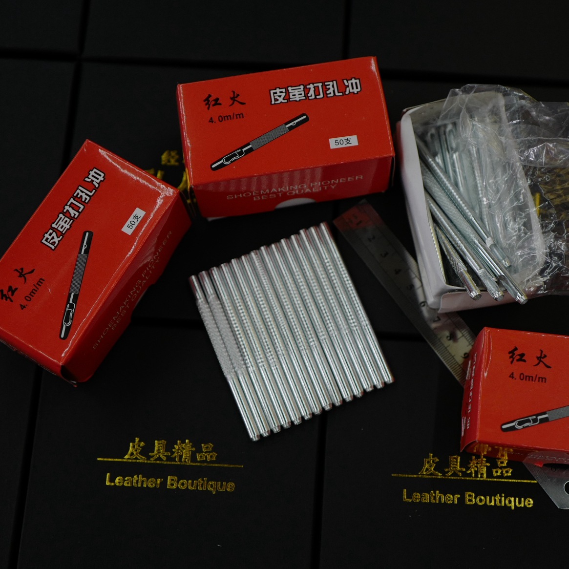 Electroplated oil-free punching punch, belt punching tool, belt punching machine, punching needle, factory direct sales, belt punching punch pic 2