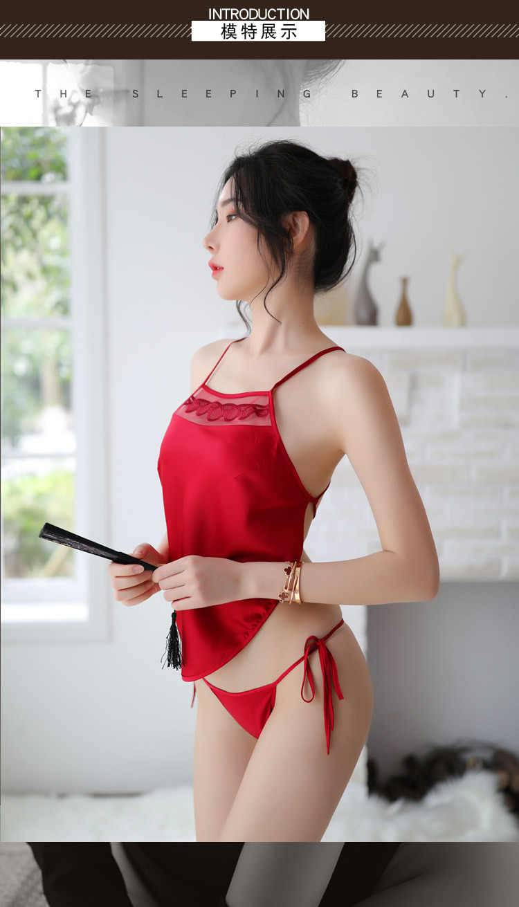 情趣内衣女刺绣绑带式古典民国性感睡衣火辣诱惑分体肚兜详情9