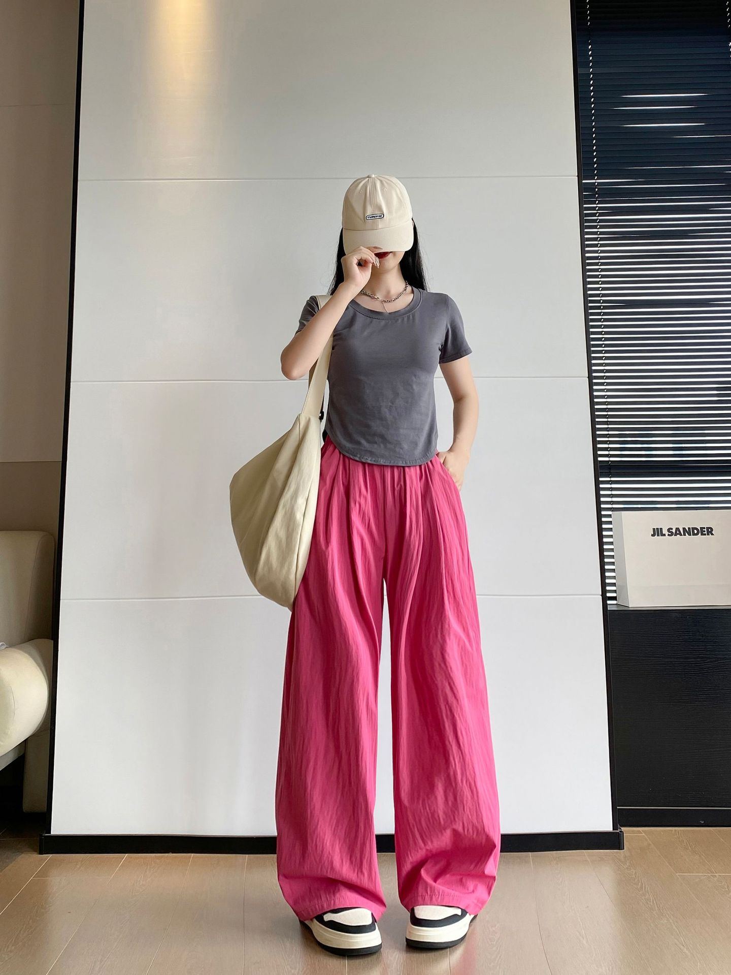 休闲裤女夏季新款高腰裤子显瘦速干大码清凉阔腿裤韩版百搭山本裤详情17