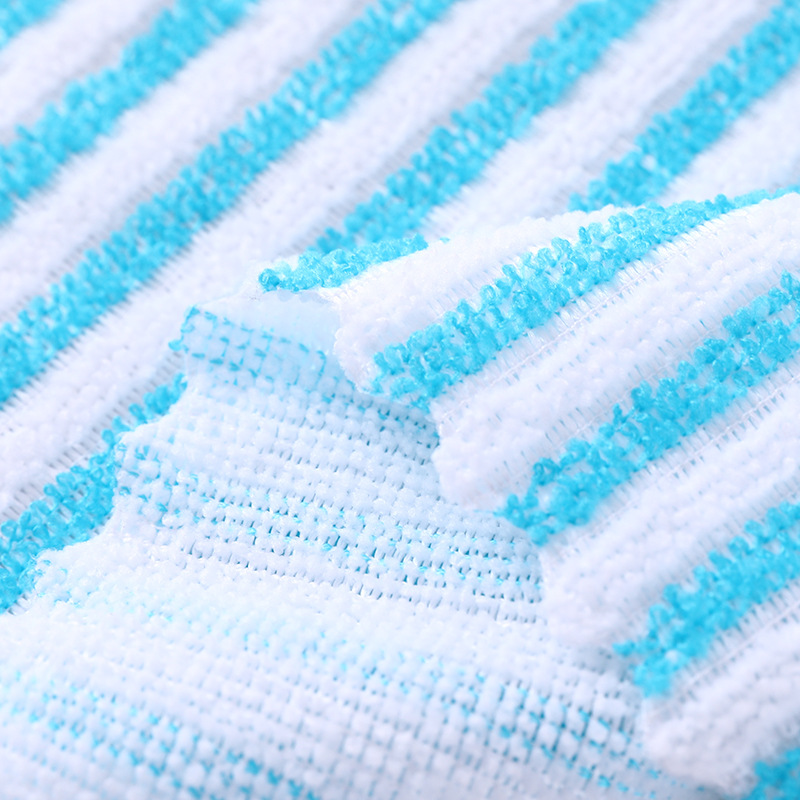 [LOVELY HOME] [tenedor jia] toalla de limpieza de poliéster puro tira de color estampado paño cuadrado absorbente no se cae el pelo paño de cocina al por mayor paño de microfibra pequeña toalla cuadrada absorbente pic 7