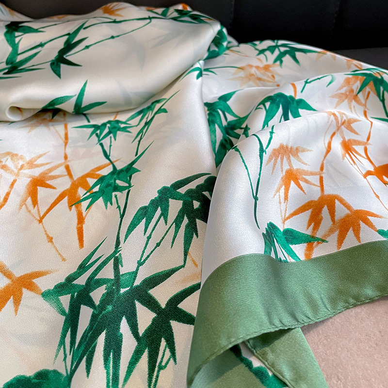 韩版印花时尚洋气丝巾女秋冬季薄款保暖围巾两用披肩御寒围脖纱巾详情15