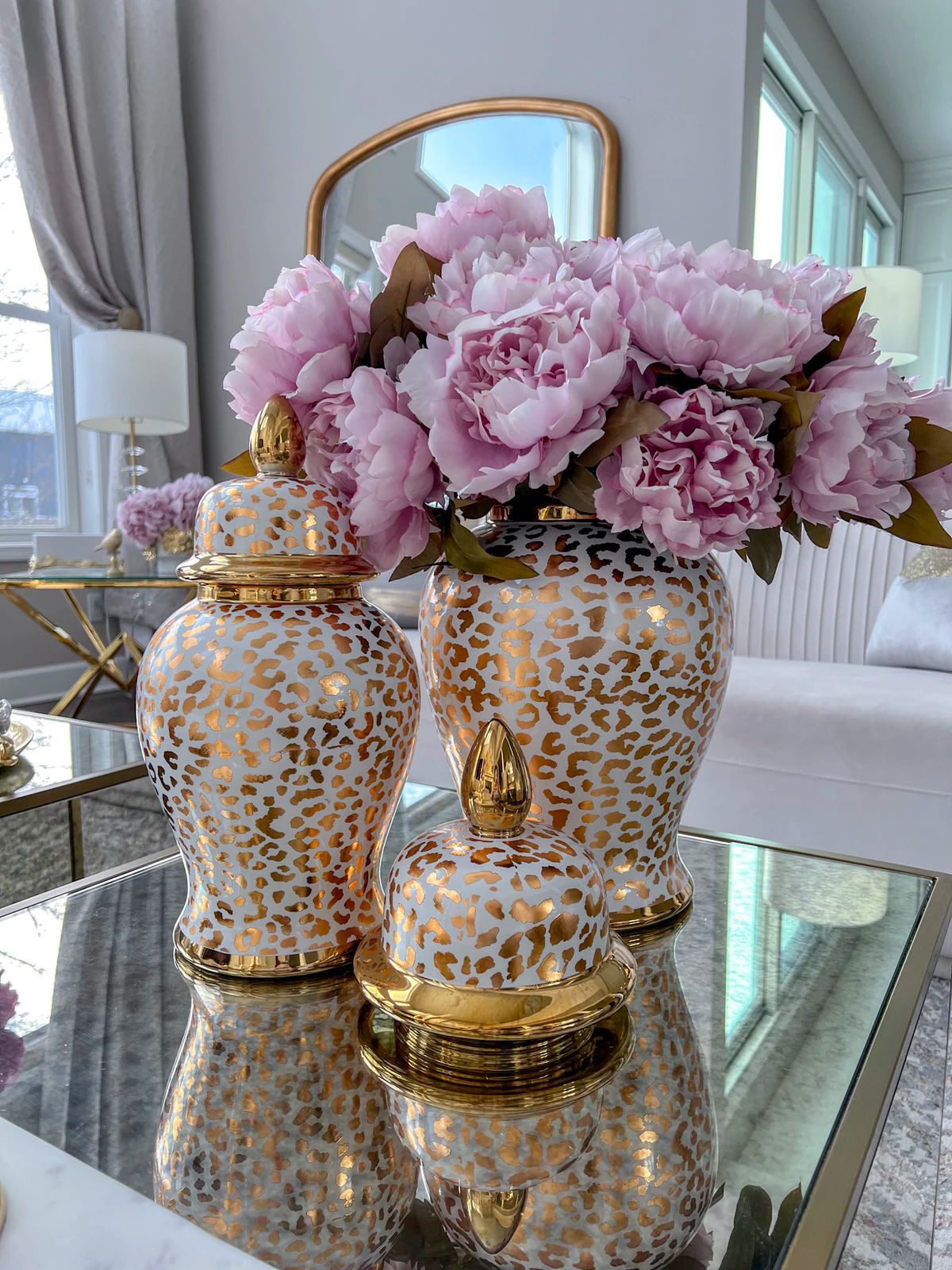 European-style light luxury electroplated ceramic striped general jar, open large vase, model room, living room, hotel entrance decoration pic 11