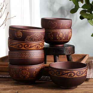 Love wood bowls, original wood plates, solid wood plates, tableware, salad bowls, wooden fruit plates, dried fruit and coarse grain shallow-mouthed bowls pic 10