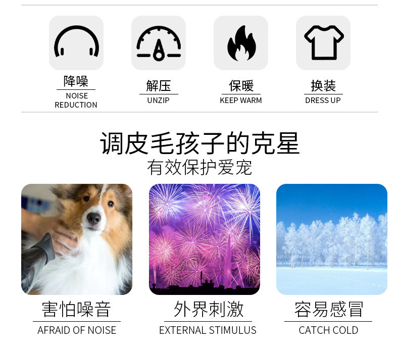 Pet ear covers, noise-proof ear covers, outdoor warm, cold-proof and frost-proof ear caps, thickened and comfortable pet ear head covers pic 2