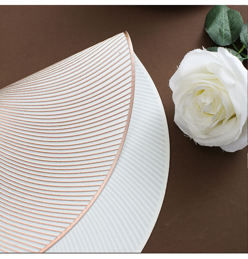 防水烟花绽放餐垫隔热北欧轻奢华圆形垫防滑西餐垫烫金杯垫台灯垫详情4