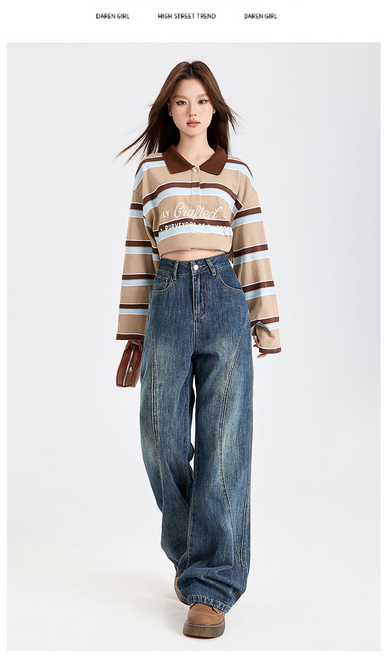 The new fashion trend of jeans for women in 2025: high-waisted, slimming, retro and beautiful, dollar style, straight leg, wide legs pic 14