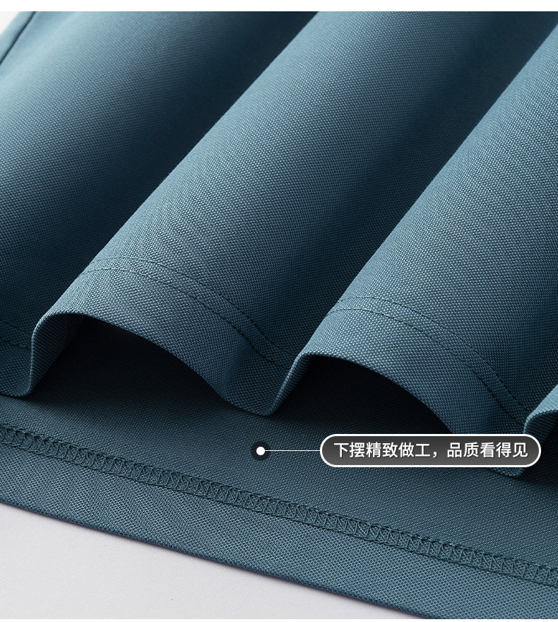 Runenbao Luo 2023 Summer New Mature Men's short-sleeved T-shirt with lapel print Middle-aged men's polo shirt pic 26