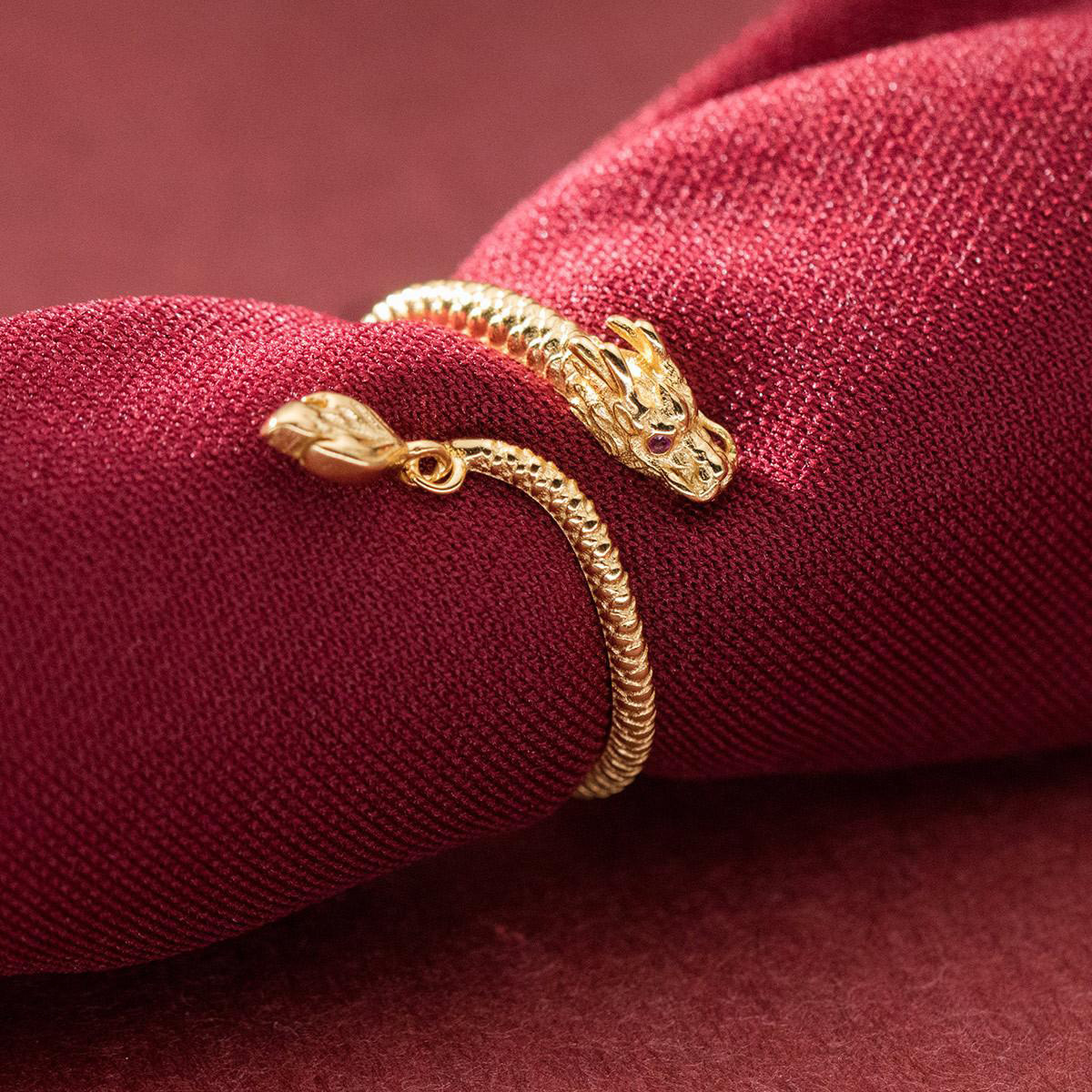 抖音直播货源批发新款神龙摆尾戒指本命年生肖龙情侣款对戒指环国潮商品详情3