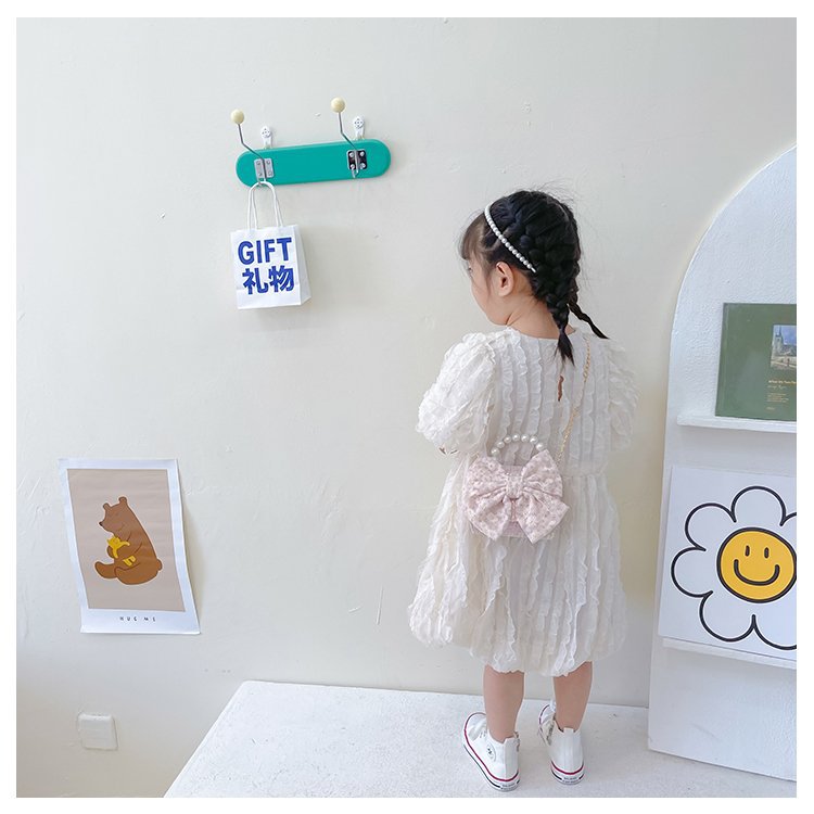 可爱女童斜挎包小香风时尚儿童手提斜背包包公主淑女珍珠包单肩包详情19