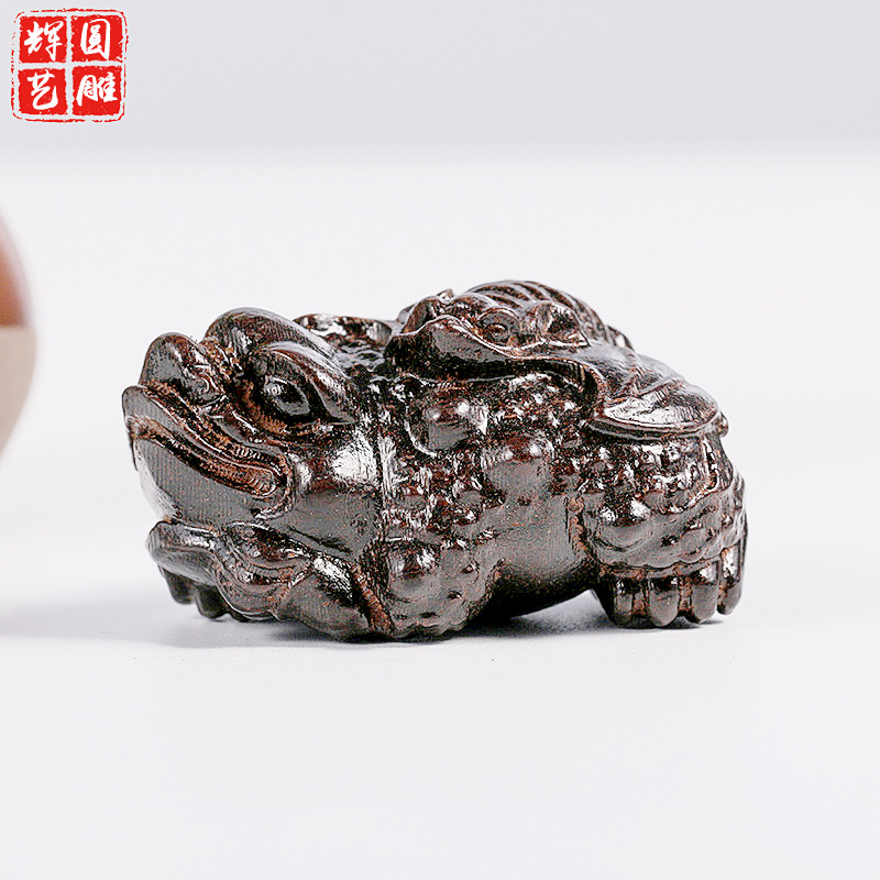 【月销十万】黑檀 染色狮子印章抓周官印把件文玩木质工艺品摆件详情18