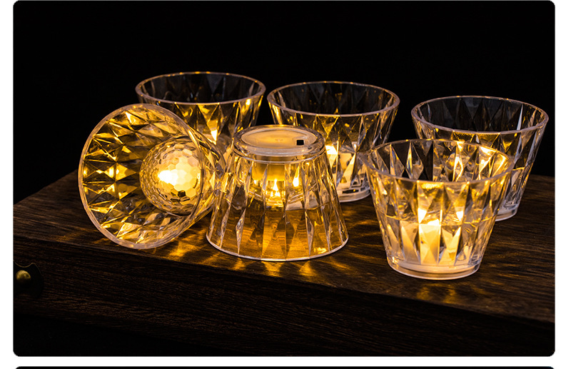 跨境水晶钻石台灯led透明亚克力创意小夜灯简约网红氛围灯床头灯亚克力透明小夜灯迷你小夜灯详情12