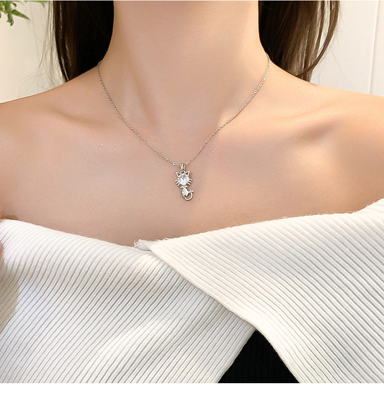 日韩轻奢设计感银色钛钢项链女ins潮小众百搭网红锁骨链高级颈链详情22