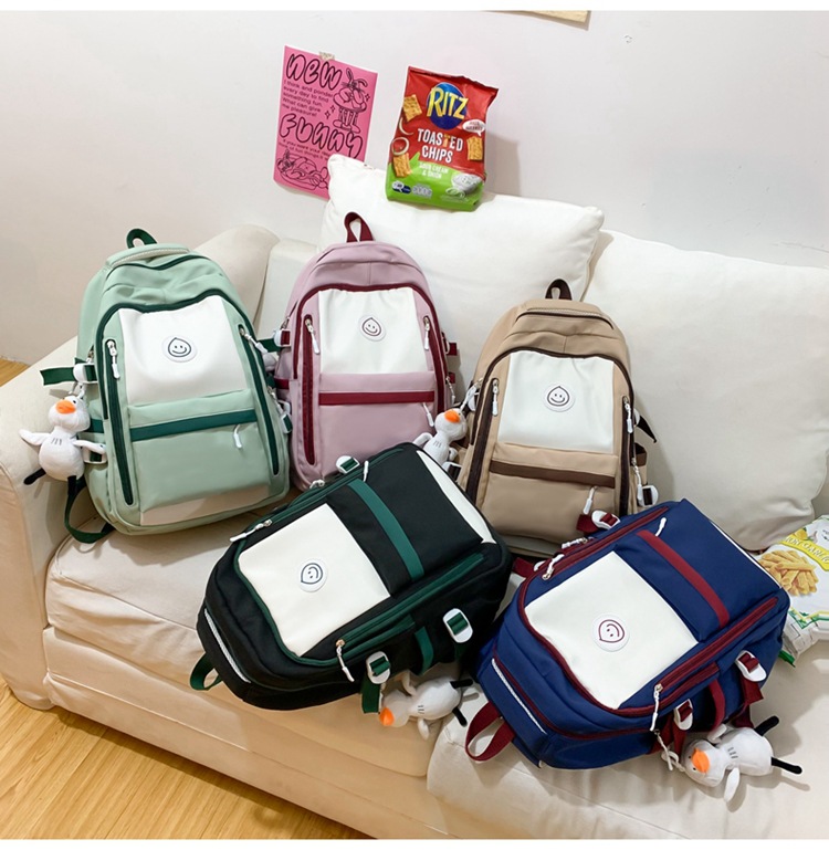 2023 fashionable student backpack, Japanese style Instagram simple Korean version backpack for junior high school, senior high school and college students pic 16