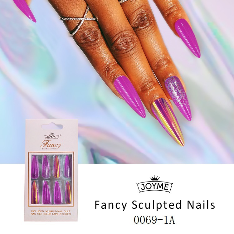 30 pieces of artificial nails, finished nail pieces, extended ballet nails, almond nail patches, wearable nails, cross-border European and American stock pic 10