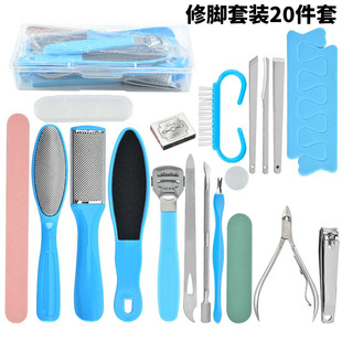 Stainless steel nail clippers, black nail clippers set, 18-piece nail clippers set, nail art tool set, beauty set pic 9