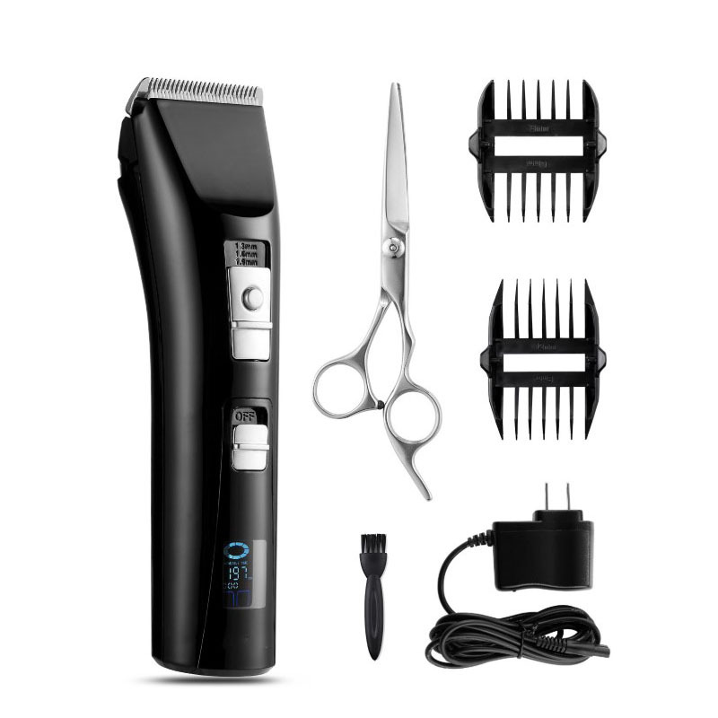 跨境批发电动理发器 USB充电LCD显示电推剪发廊电动理发器详情2