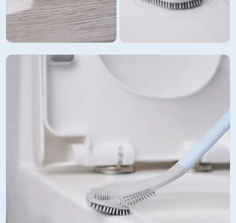 Golf silicone toilet brush, a household toilet cleaning wonder without blind spots, wall-mounted bathroom cleaning brush pic 16