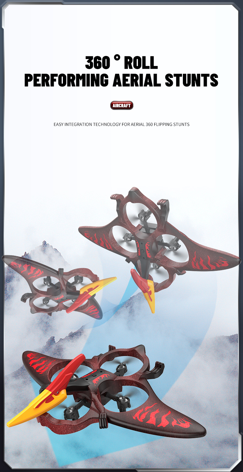 翼龙泡沫飞机人机带灯光飞行器战斗机儿童遥控飞机玩具批发详情3
