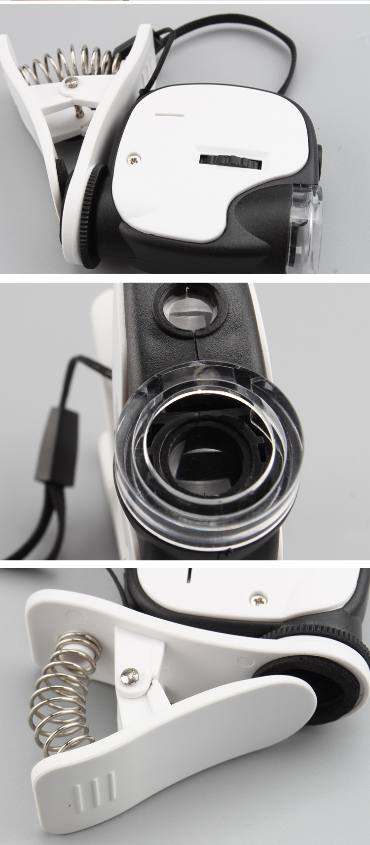 The TH-7004DB high-power microscope with a phone holder, antique and jewelry appraiser, and acrylic magnifying glass with LED light pic 12