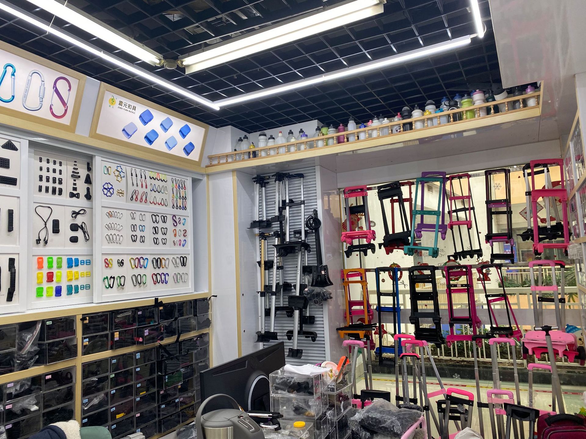 铝合金箱包拉杆 可拆卸 爬楼梯 儿童书包拉杆 购物袋行李箱拉杆详情2