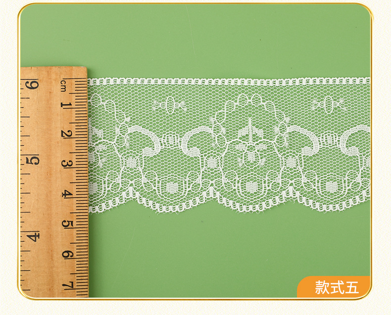 白色镂空蕾丝花边 波浪形蕾丝边 4cm无弹蕾丝花边 小清新花边辅料详情12