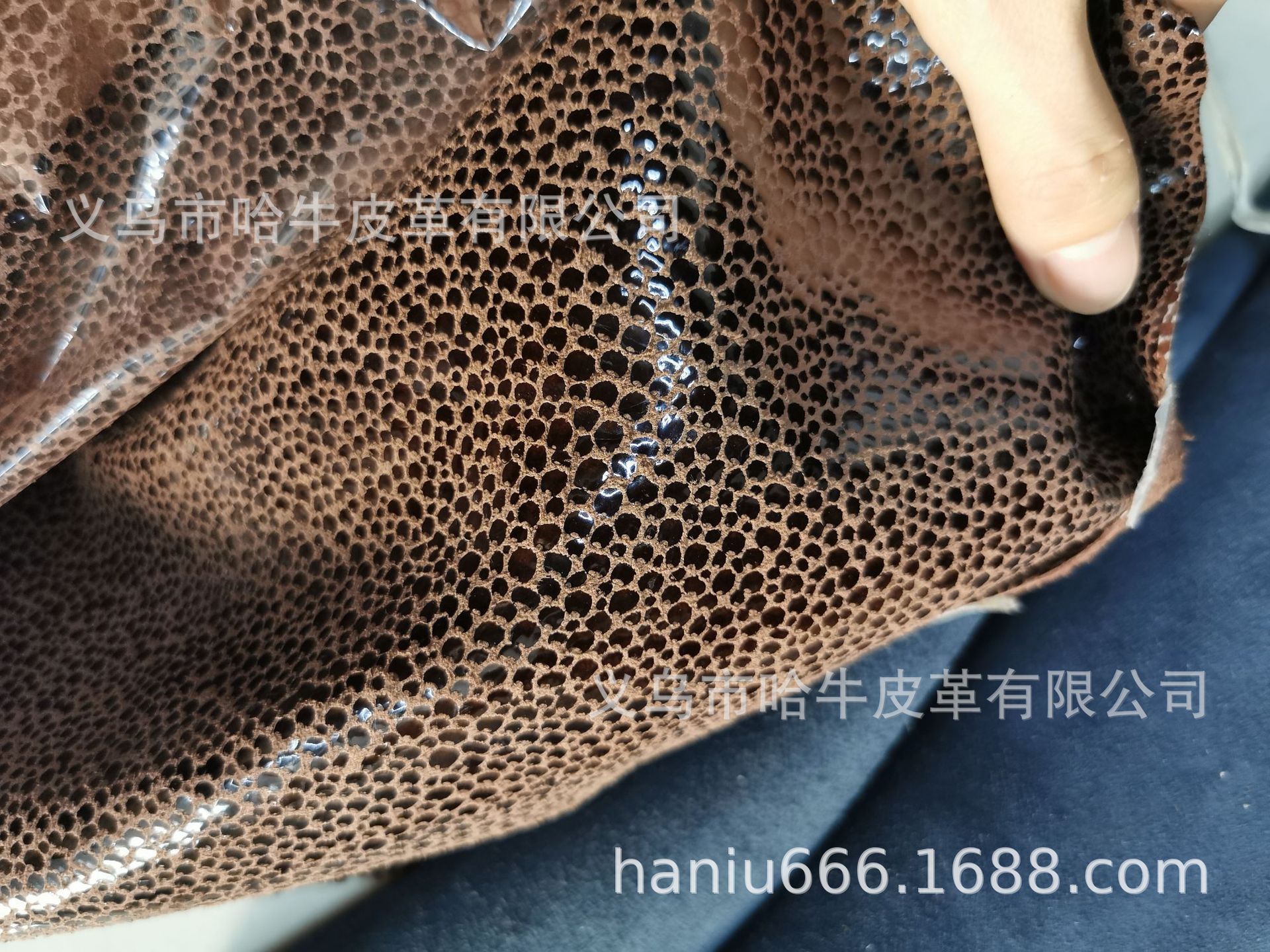 Hainiu genuine leather cowhide film can be custom-made in various colors, including small spot patterns, leopard patterns, cow patterns and thicknesses pic 6