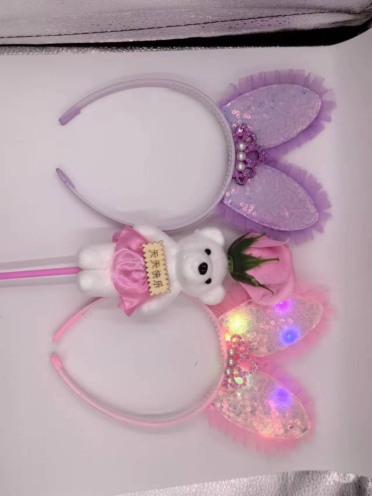 可爱大钻石结带七彩灯接口发箍详情12