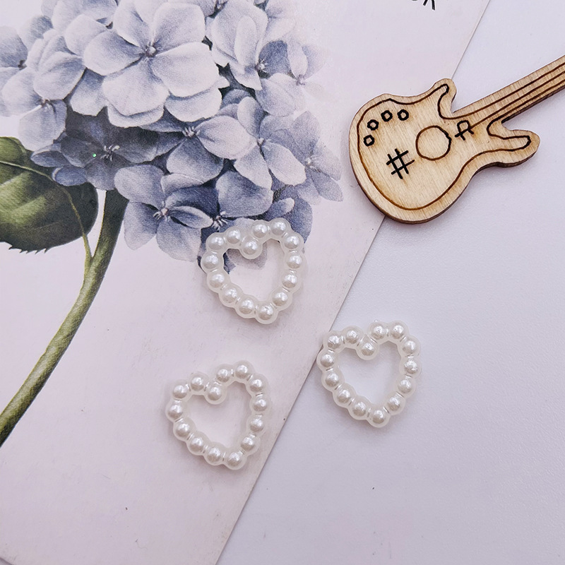 ABS pearl bow five-pointed star heart-shaped patch diy material for hair accessories and head ornaments pic 6