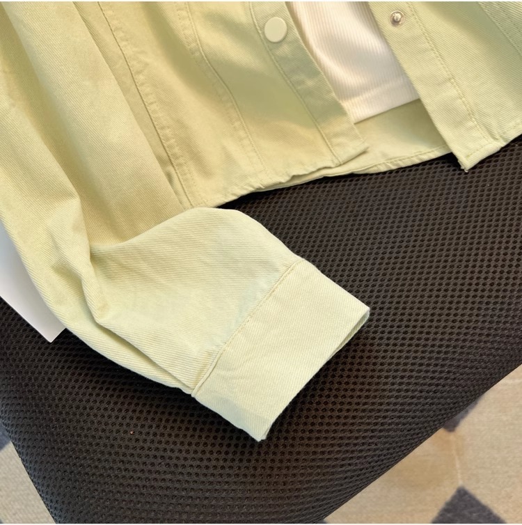 Polo领长袖衬衫女2024春秋新款洋气时尚修身显瘦薄款衬衣外套上衣详情31