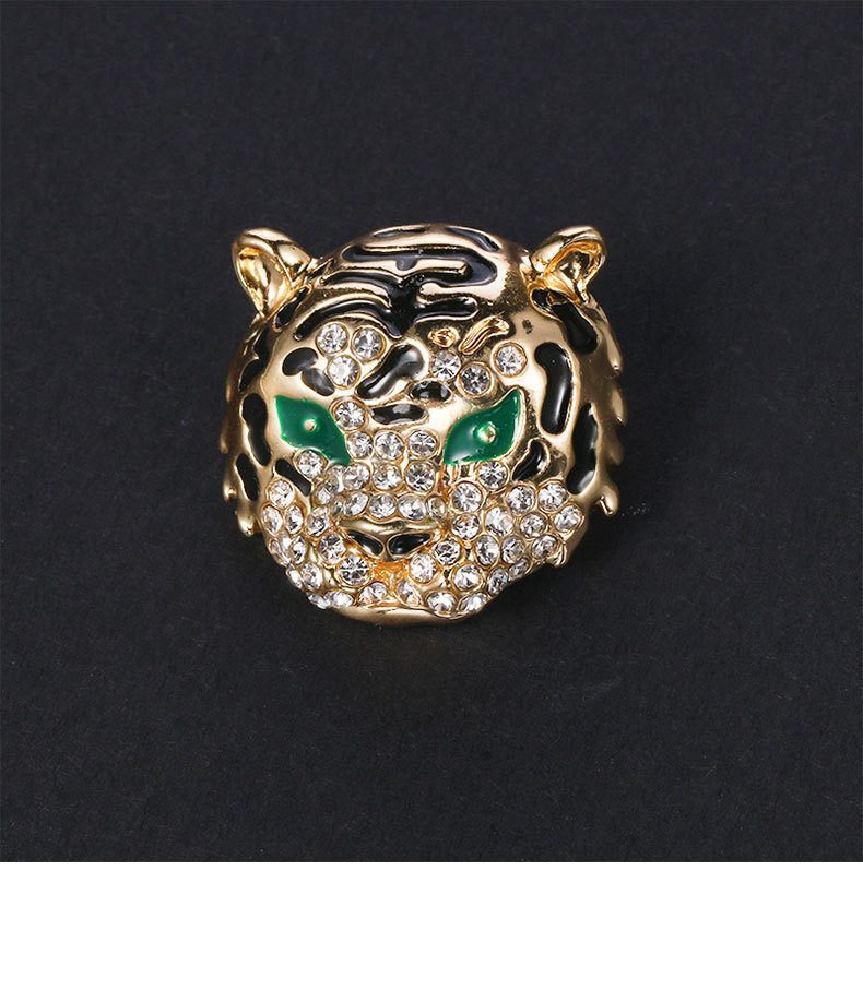 欧美时尚复古老虎胸针生肖虎年纪念镶钻合金别针男女通用装饰胸花详情9