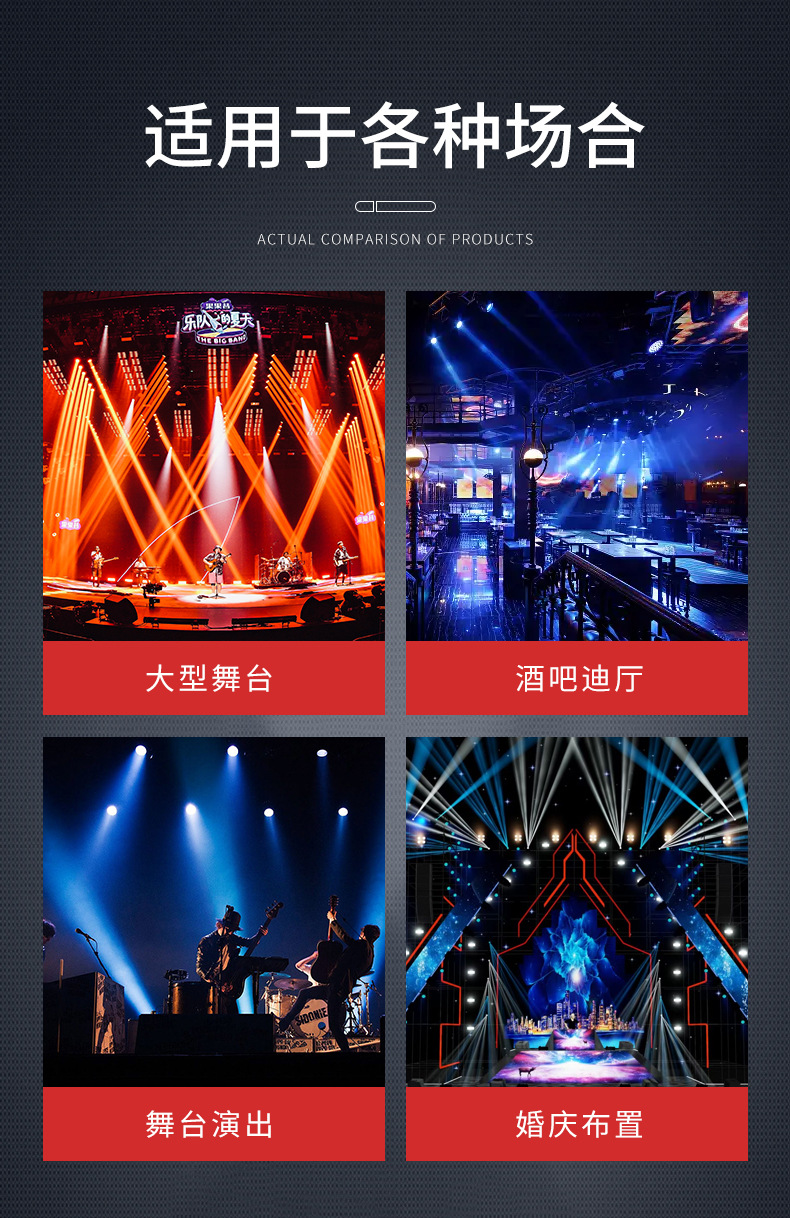 驰娅380w光束灯旋转摇头灯 晚会婚庆舞台酒吧KTV清吧高楼地标灯光详情6