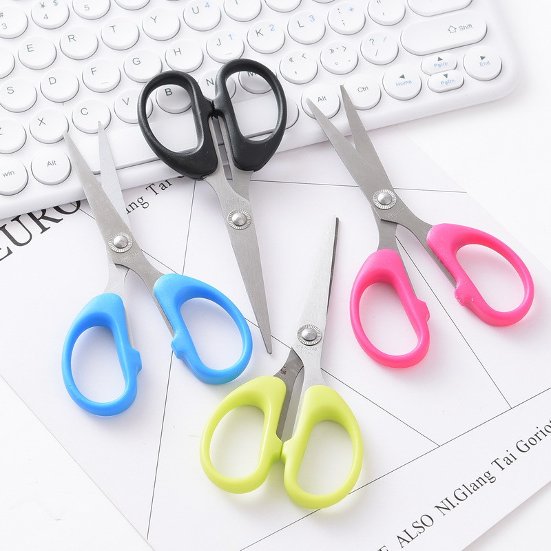 Factory direct supply of cross-border exclusive 6002 office paper-cutting hand scissors, stainless steel student stationery, household small scissors pic 9