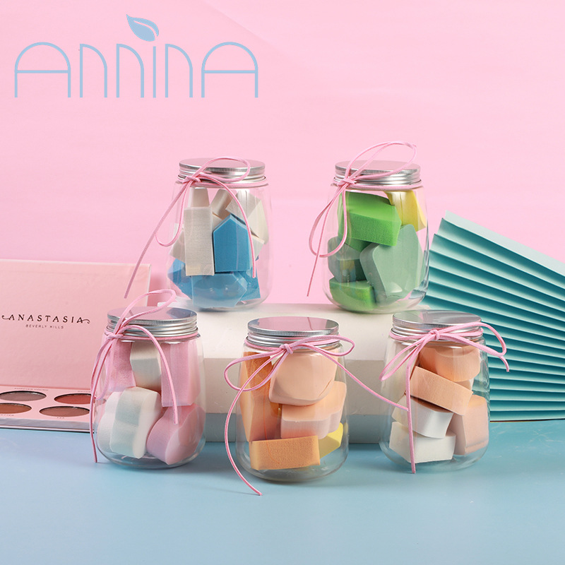 Anina Beauty Egg Powder Puff, Super Soft polygonal cotton pad, makeup egg, dry and wet dual-purpose makeup and beauty tool pic 1