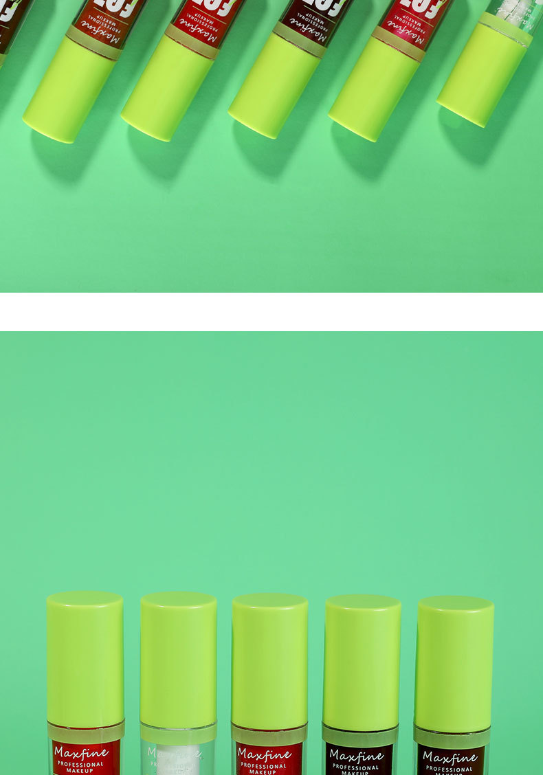 MAXFINE绿色唇釉套装批发唇蜜唇彩口红镜面水雾不粘杯lip gloss专供外贸详情10