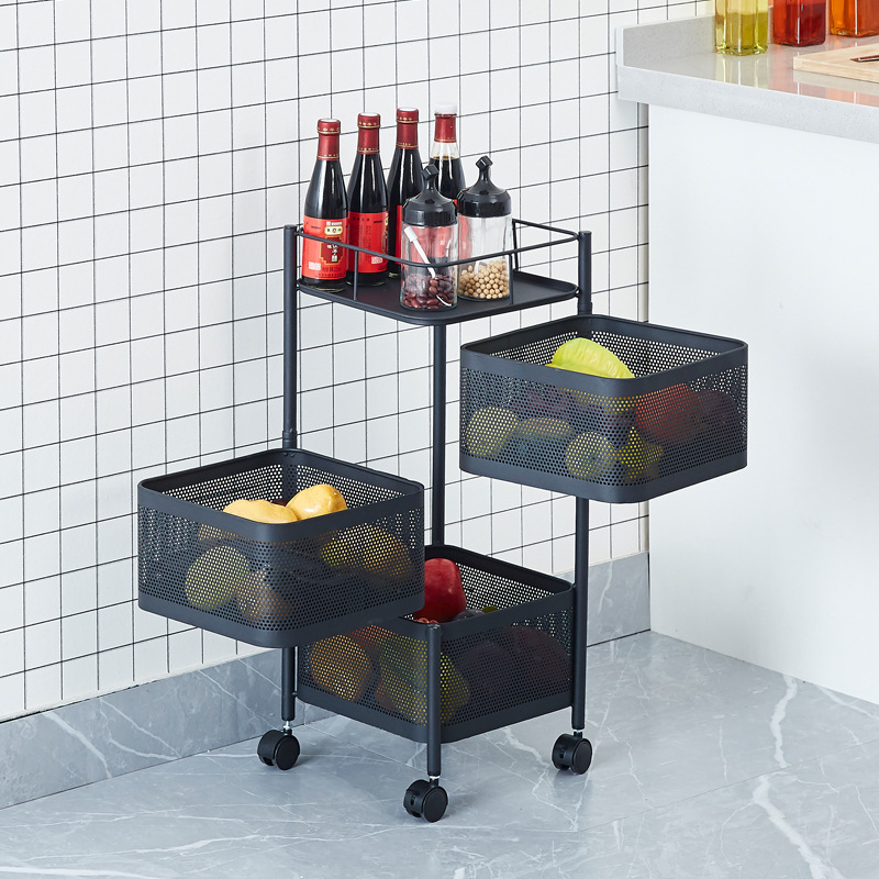 Kitchen vegetable rotating storage rack pic 5