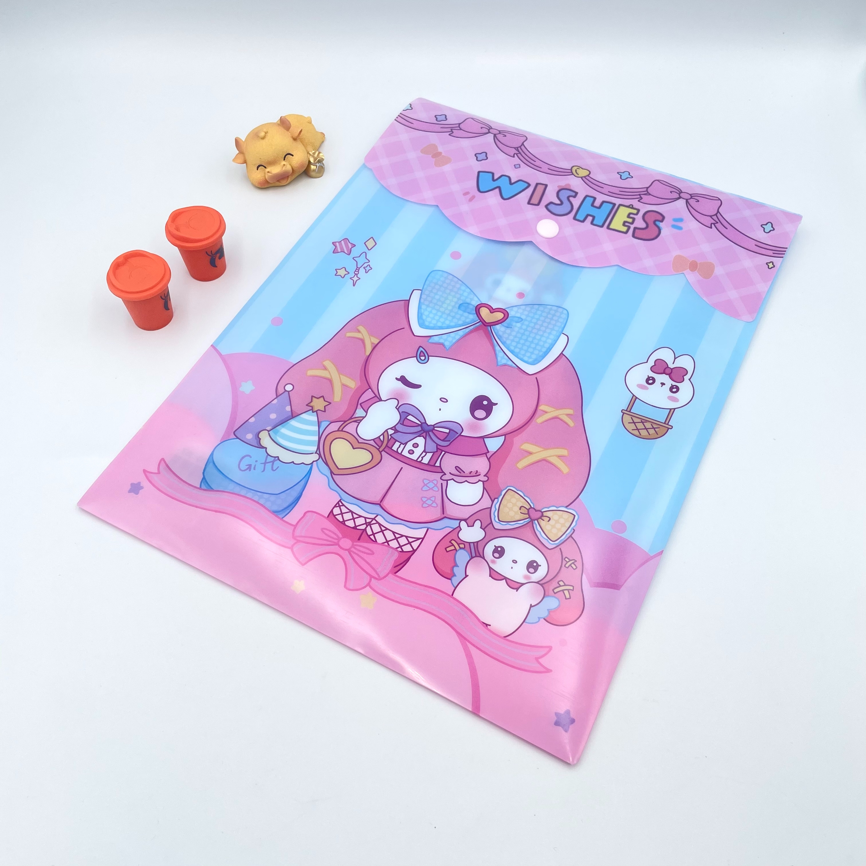 Cartoon printed vertical button bags, office document bags, A4 storage bags, factory direct sales, student test paper classification bags, file bags, plastic document bags pic 3