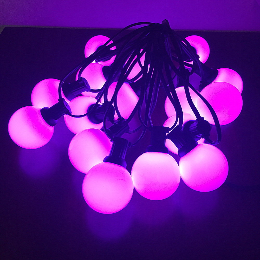 Venta directa de fábrica led colored lights string al aire libre RGB big ball lights string decorative wedding holiday lights string christmas lights pic 8