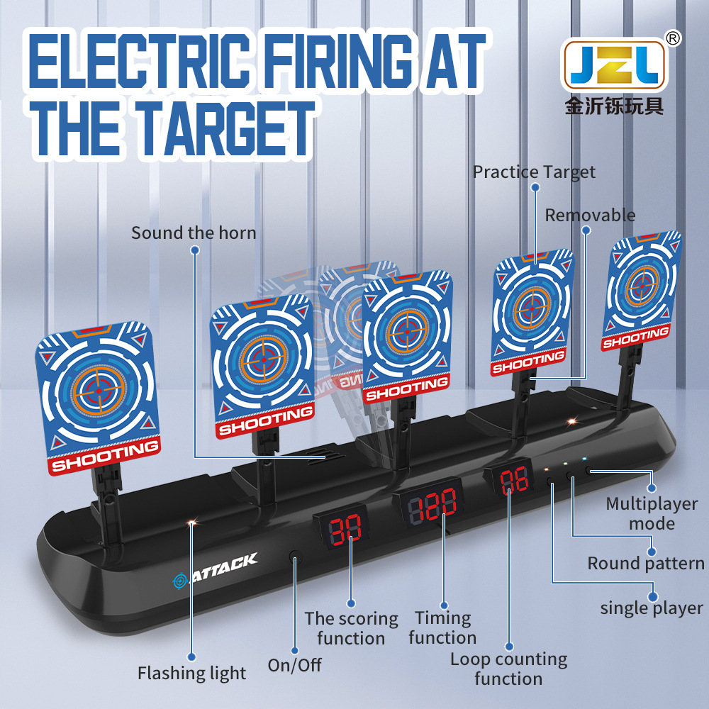 Cross-border electronic scoring target moving track shooting target electric automatic return position soft water projectile target toy 4 pic 3