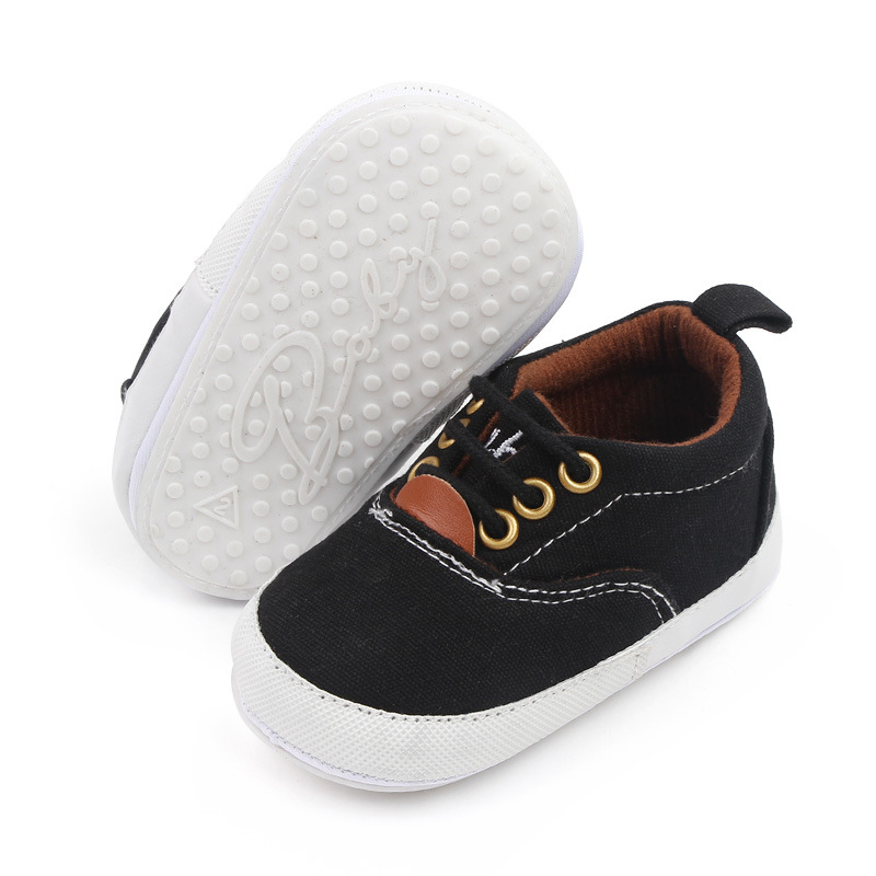 Spring and Autumn Soft rubber-soled multi-color canvas shoes, lace-up baby shoes, 0-1 year old infant casual shoes, walking shoes 2759 pic 7