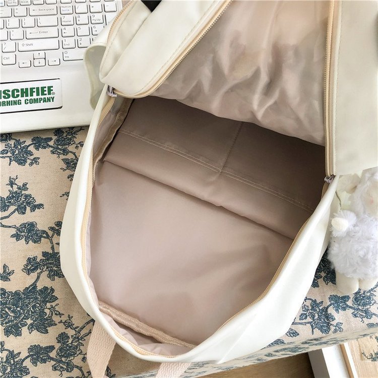 Japanese-style ins campus school style, fresh and cute, cute cow with earbuds, soft girl schoolbag, funny student backpack pic 98