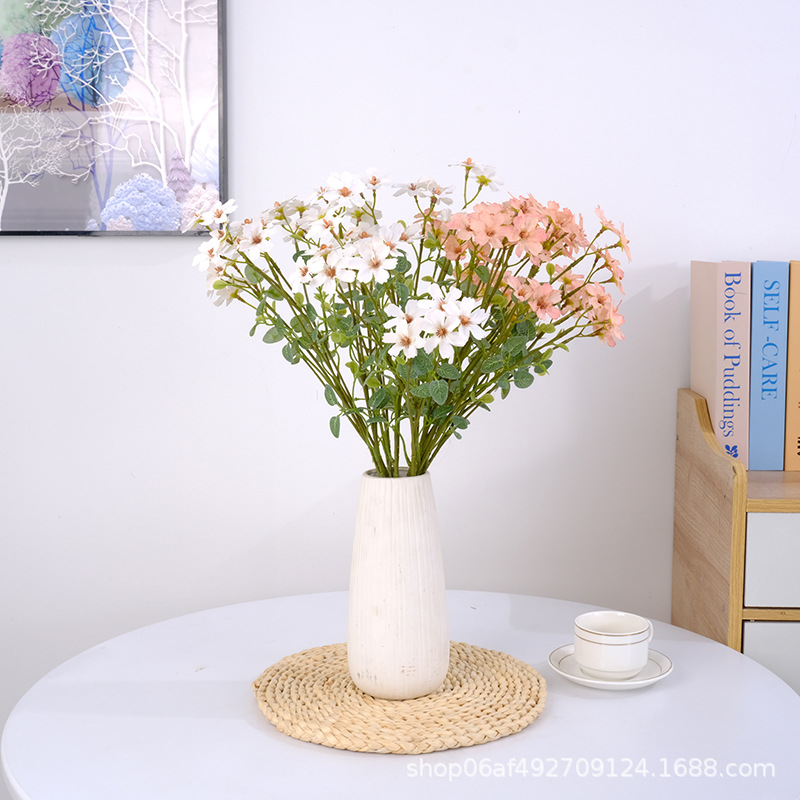 客厅摆设仿真花艺摆件家居室内餐桌茶几装饰玫瑰花束塑料假花盆栽详情2