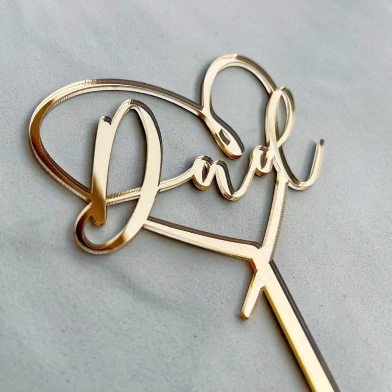 跨境ins风父亲节爸爸生日纸杯蛋糕装饰圆形打标亚克力蛋糕装饰详情18