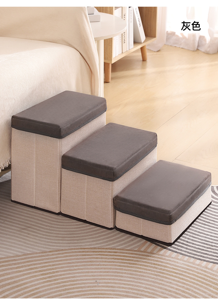 The cross-border pet staircase has three foldable, thickened, anti-slip and storable steps for dogs to climb up to the sofa pic 14