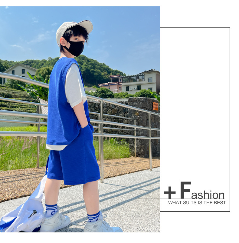 童装棉男童夏季套装夏装篮球服演出服夏天男宝宝衣服短袖儿童服装详情13