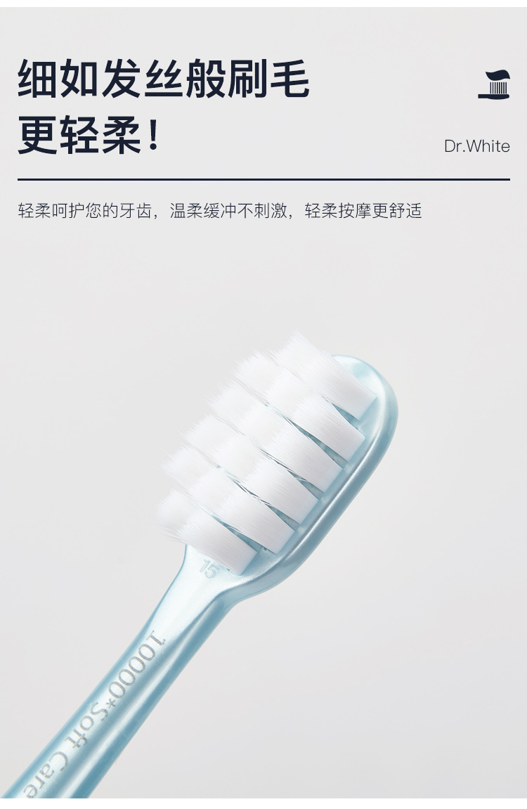 Doctor Bai Adult soft-bristled Toothbrush, household five-piece set, Family combination set, Student guest travel Toothbrush Gift Box set pic 5