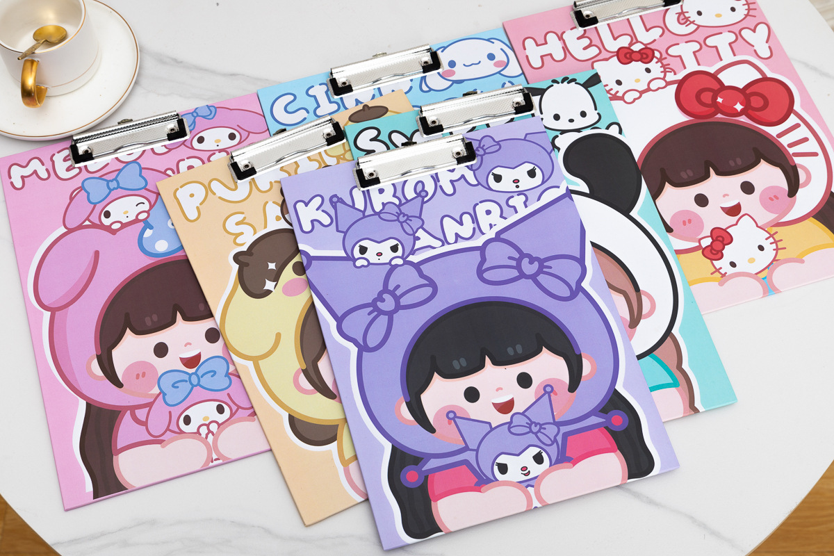 可爱小清新少女学生a4纸质板夹小女孩写字专用垫板试卷资料收纳夹详情4